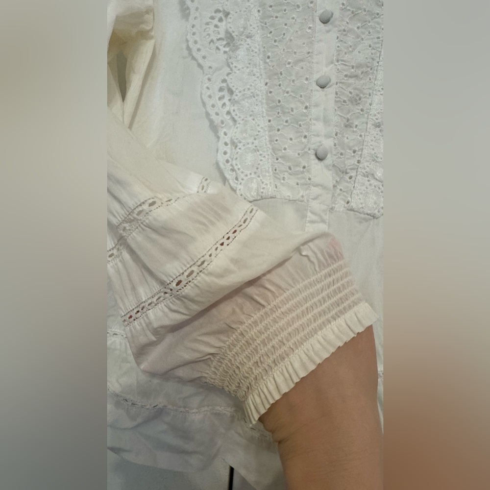 J.Crew Ruffle-neck Eyelet Top - Picture 5 of 8